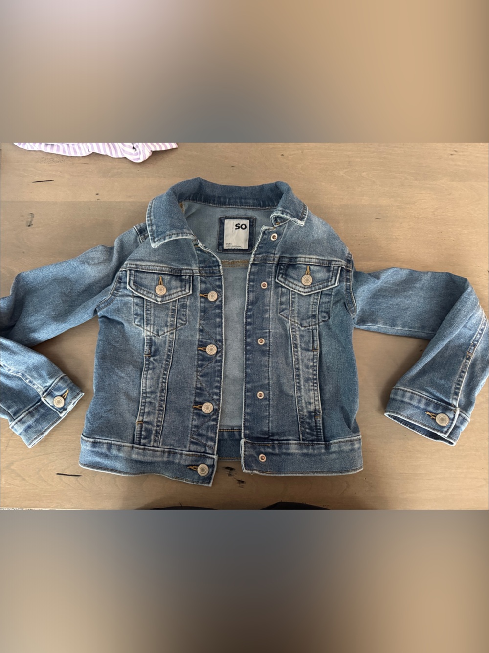 SO Kids Blue Denim Jacket with Button Front
